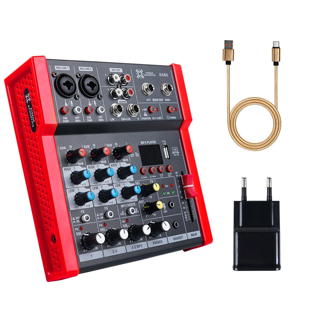 Xtreme Acoustics XAB5 Home Series 5 Channel Compact Analog Audio Mixer, view 1 of 6
